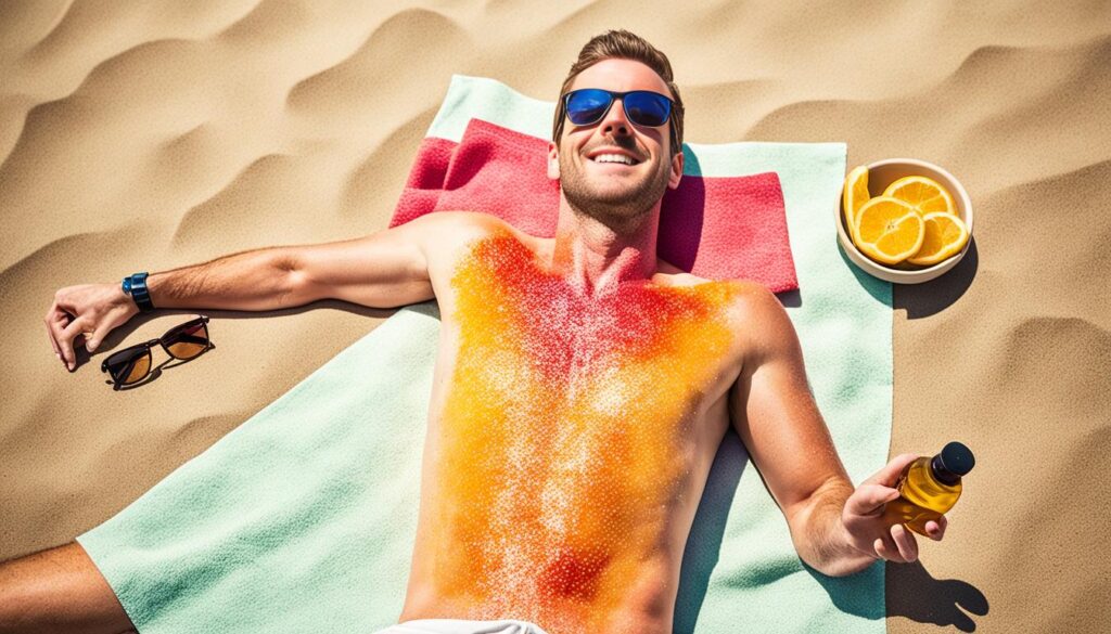 scottature in spiaggia