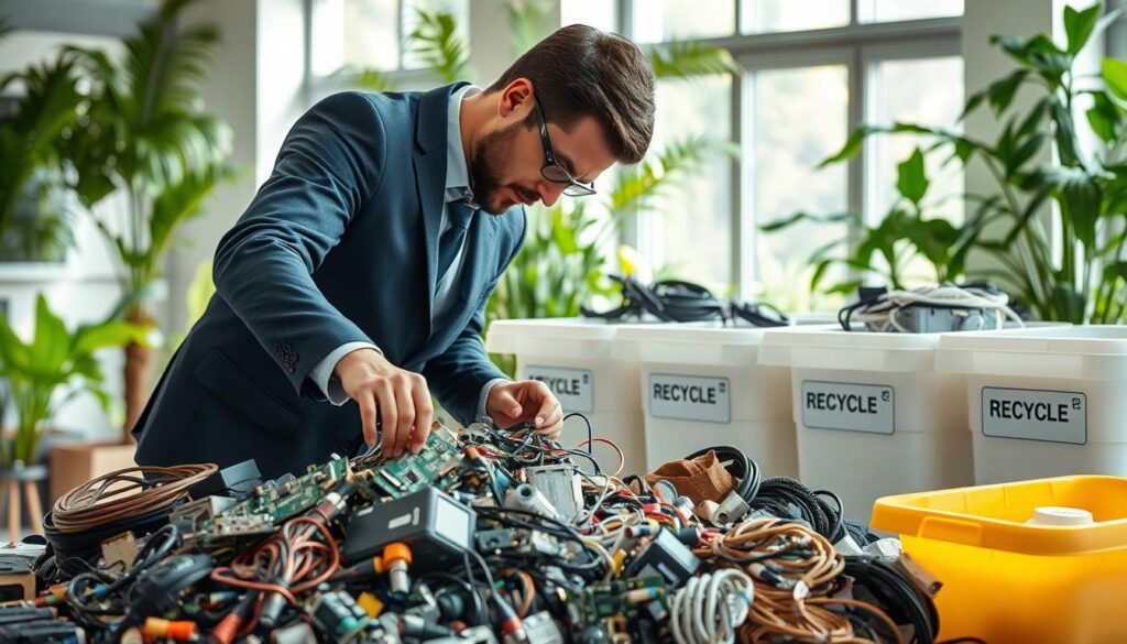 processo separazione materiali elettronici