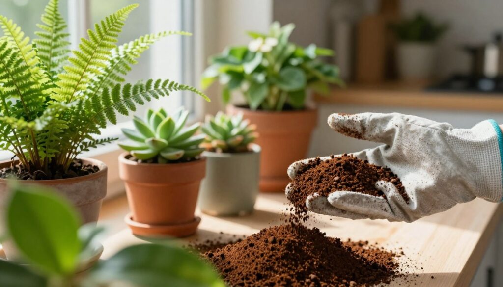 fondi caffè per piante