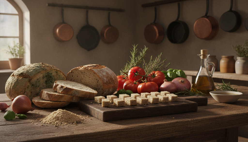 pane raffermo in cucina