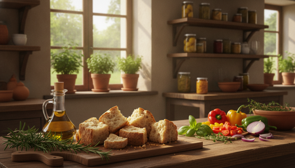pane raffermo in cucina