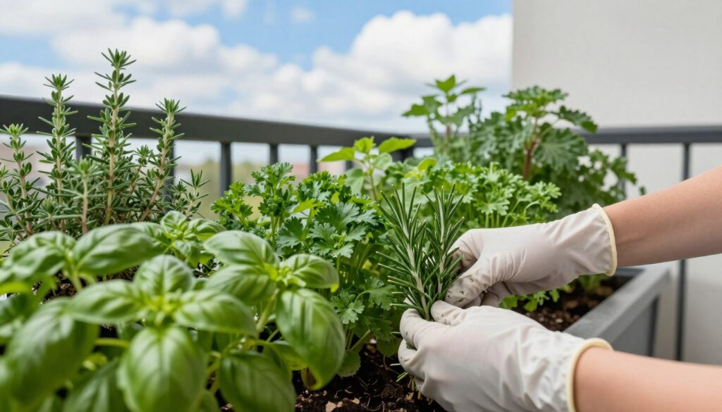 raccolta erbe aromatiche orto balcone